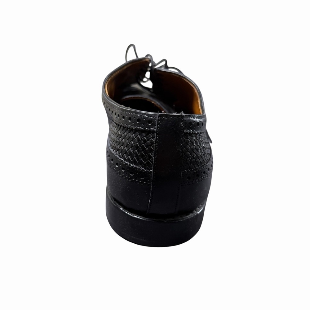 Allen Edmonds LEIDEN Leather Shoes Men 13 Black Wingtip - Picture 3 of 10